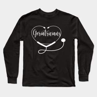 Geriatricians Doctor Nurse with Love Heart Long Sleeve T-Shirt